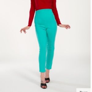 Pinup Girl Clothing Laura Byrnes Eva Pants in Mint